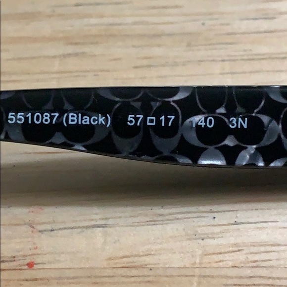 COACH WOMENS ACETATE NON POLARIZED BLK/GRAY NWT - Picture 6 of 7